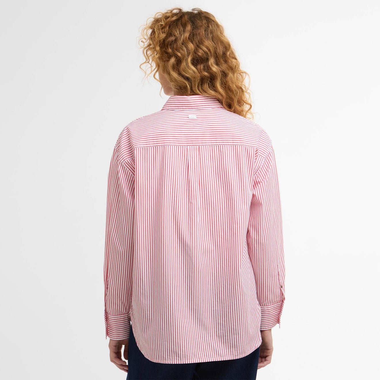 Barbour Womens Polly Striped Relaxed Shirt Poppy Red Stripe