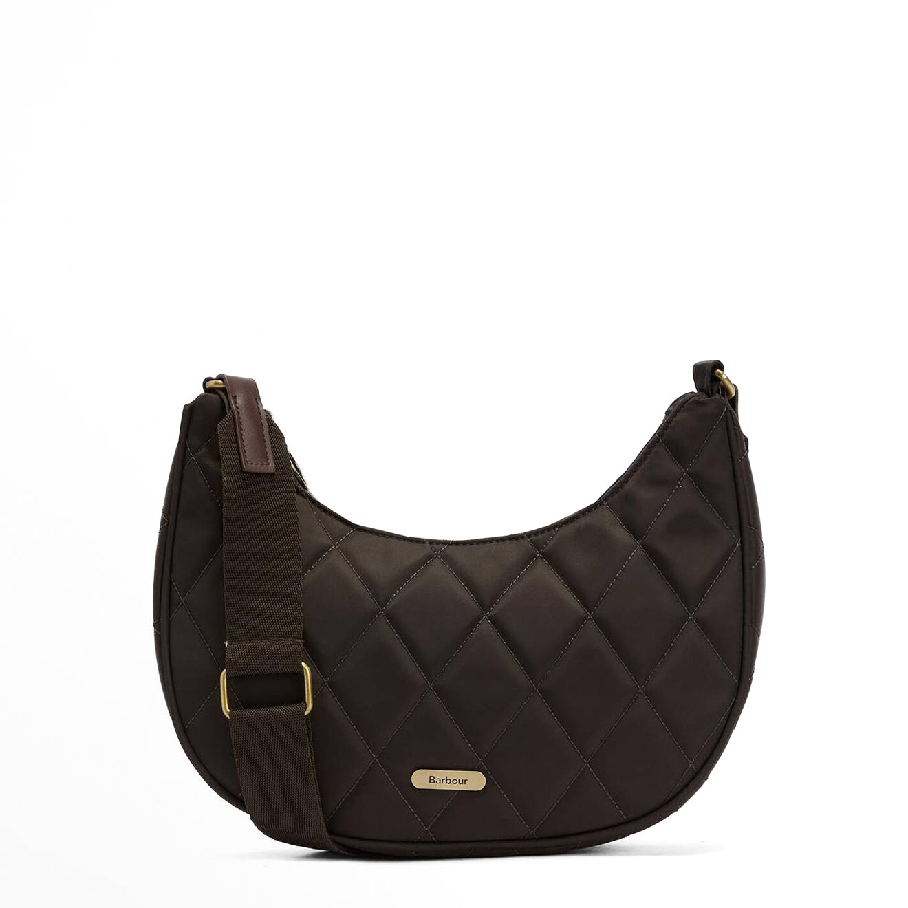 Barbour Womens Quilted Sling Shoulder Bag Olive