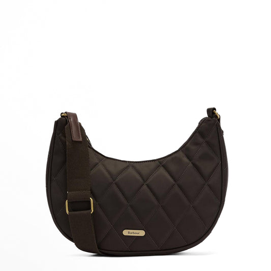Barbour Womens Quilted Sling Shoulder Bag Olive