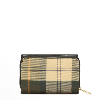 Barbour Womens Rosa Leather French Purse Black/Ancient