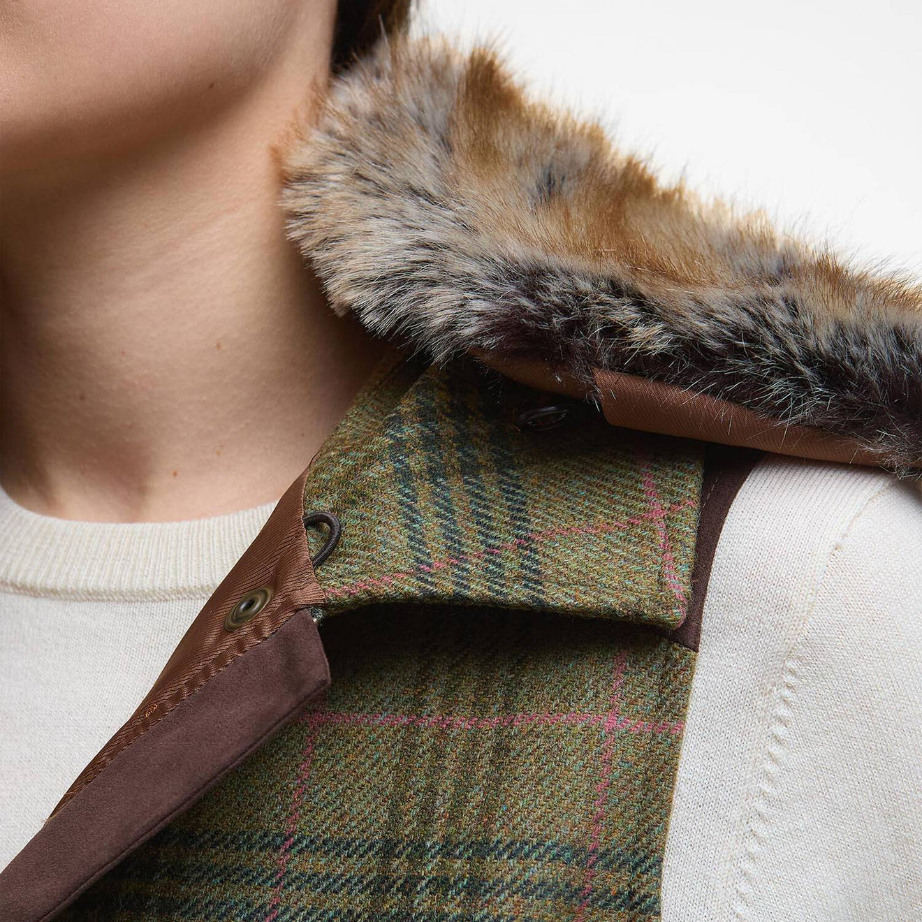 Barbour Womens Rosemary Wool Gilet Arabesque/Brown - The Sporting Lodge