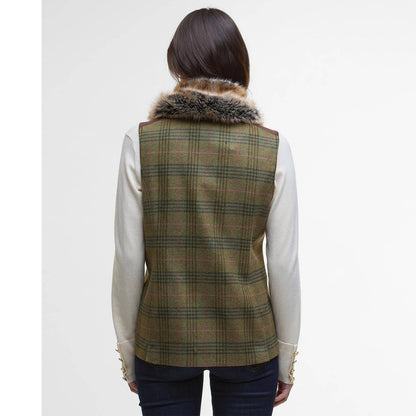 Barbour Womens Rosemary Wool Gilet Arabesque/Brown - The Sporting Lodge