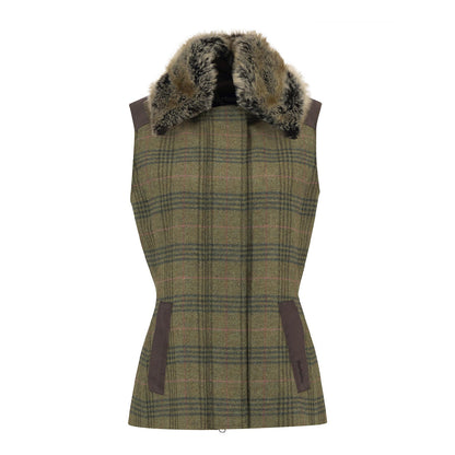 Barbour Womens Rosemary Wool Gilet Arabesque/Brown - The Sporting Lodge