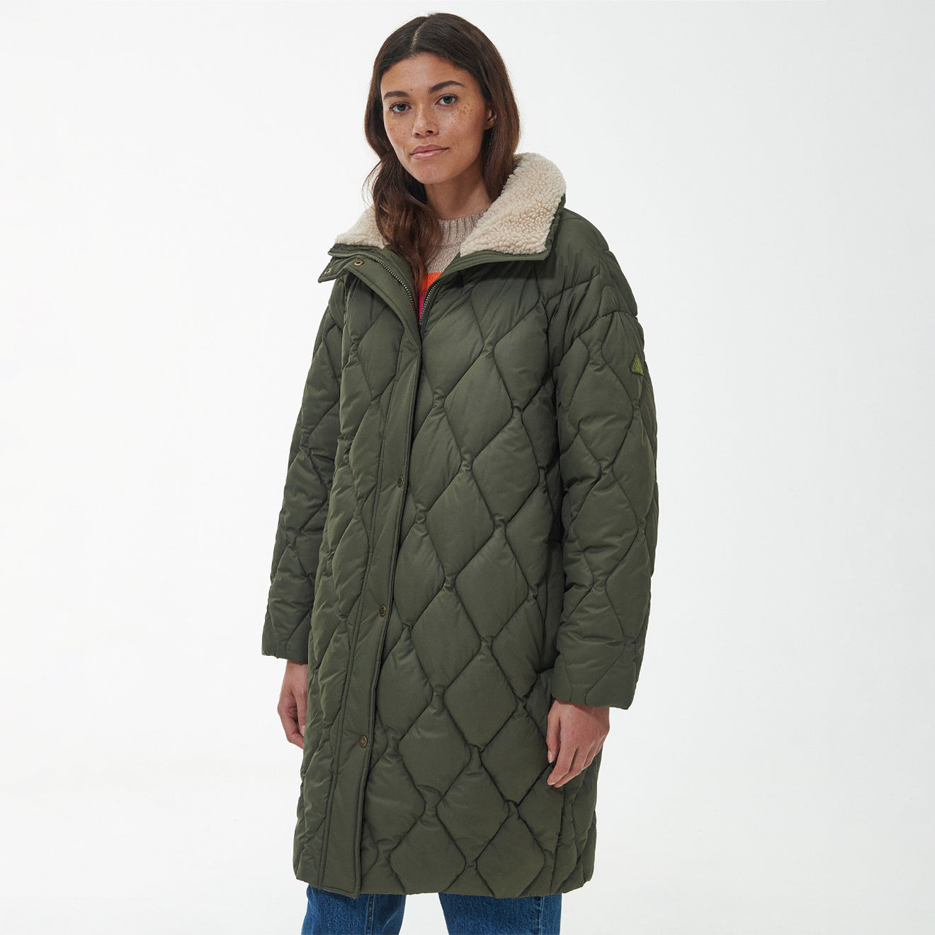 Barbour Womens Samphire Quilted Jacket Deep Olive - The Sporting Lodge