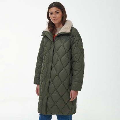 Barbour Womens Samphire Quilted Jacket Deep Olive - The Sporting Lodge