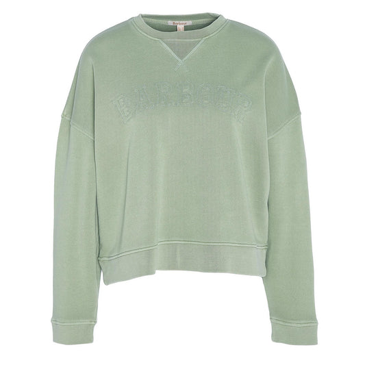Barbour Womens Sandgate Crew Neck Sweatshirt Nephrite Green Wash - The Sporting Lodge