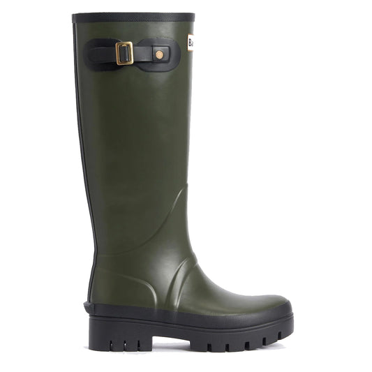 Barbour Womens Snowdon Tall Welly Olive/Black - The Sporting Lodge