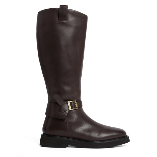 Barbour Womens Theodora Riding Boot Dark Choc