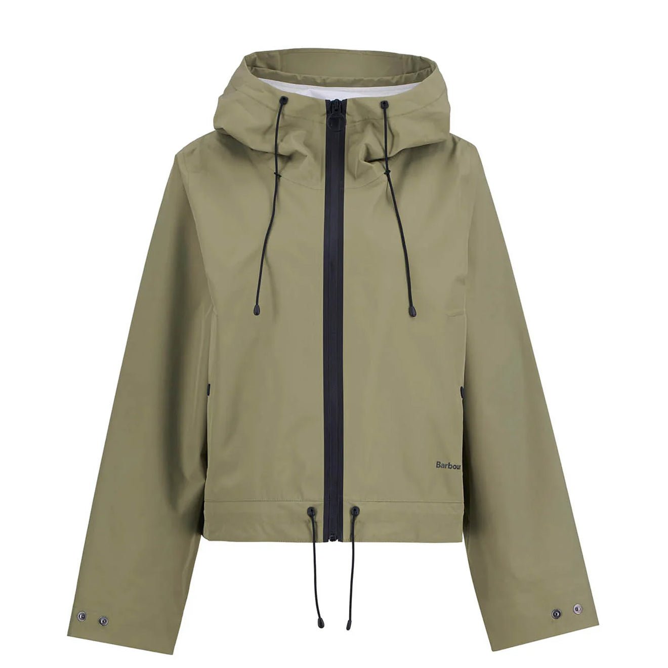 Barbour Womens Thorpe Waterproof Jacket Bleached Olive / Fondant