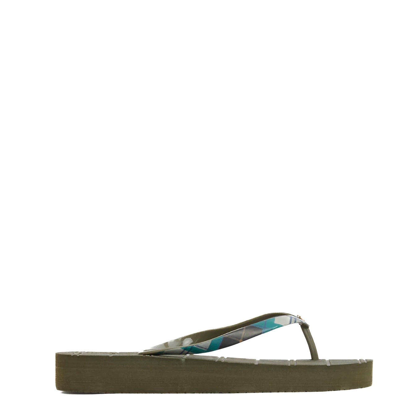 Barbour Womens Tilda Toe Post Sandal Olive / Ancient Tartan