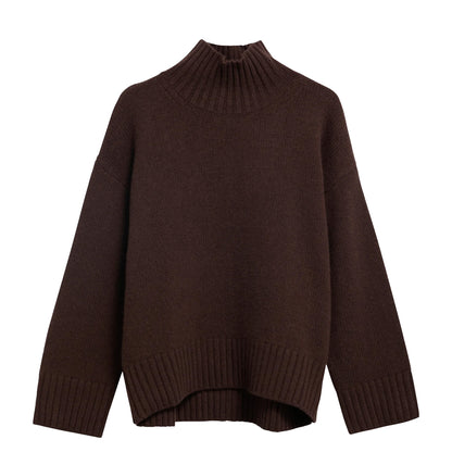 Barbour Womens Woodhouse Cashmere Blend Funnel Neck Knitted Jumper Rustic