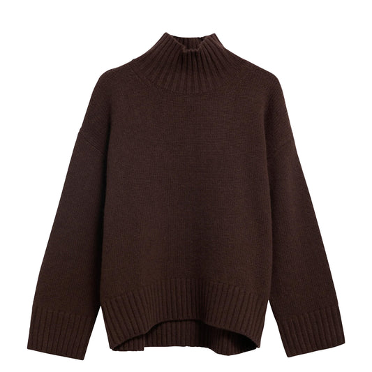 Barbour Womens Woodhouse Cashmere Blend Funnel Neck Knitted Jumper Rustic
