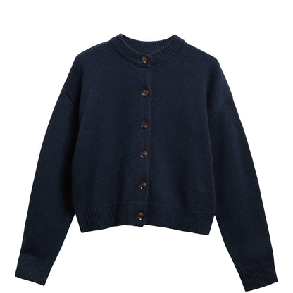 Barbour Womens Woodhouse Cashmere Blend Knitted Cardigan Navy