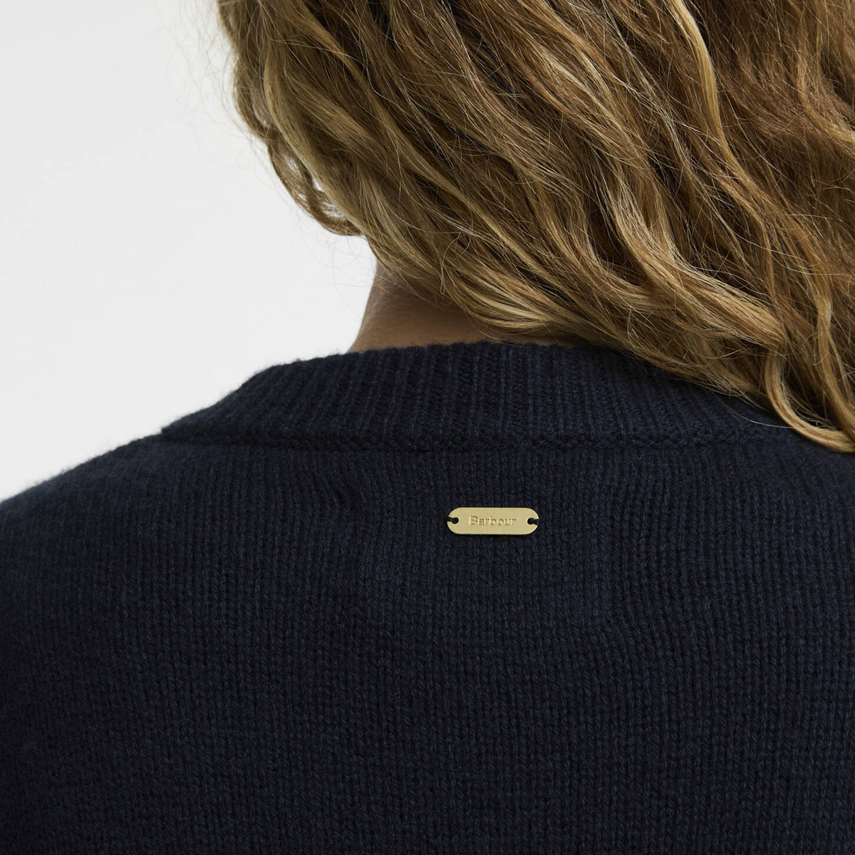 Barbour Womens Woodhouse Cashmere Blend Knitted Cardigan Navy