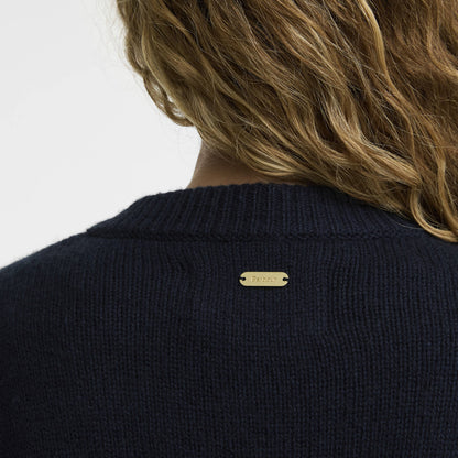 Barbour Womens Woodhouse Cashmere Blend Knitted Cardigan Navy
