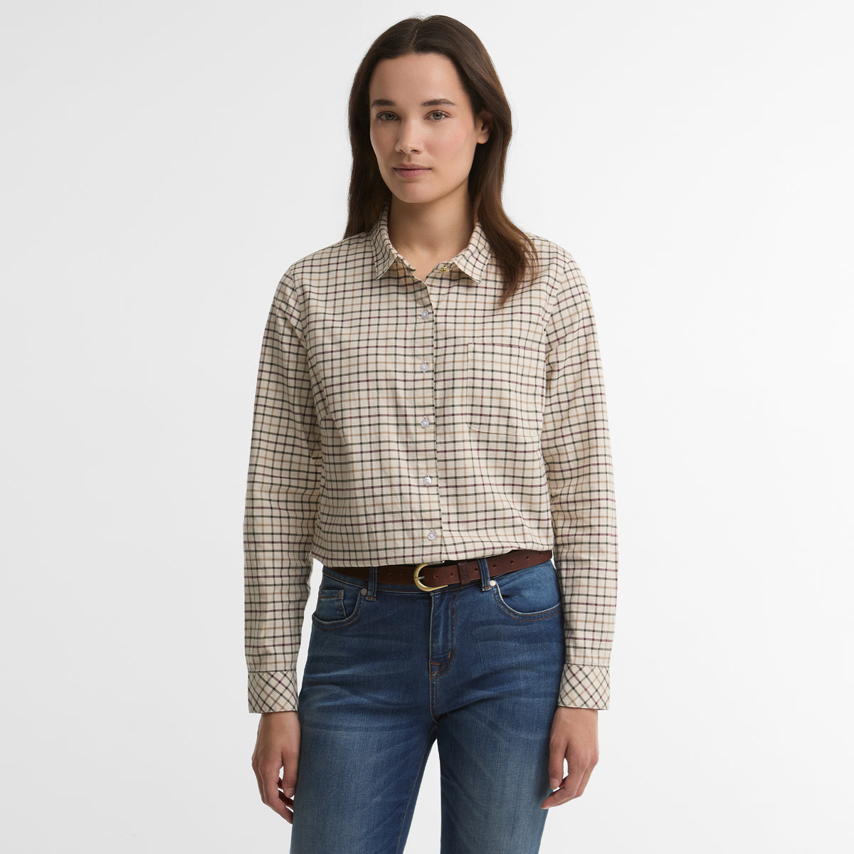 Barbour Womens Woodside Check Shirt Birch Tattersall