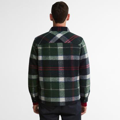 Barbour Woodlane Brushed Check Overshirt Evergreen Tartan