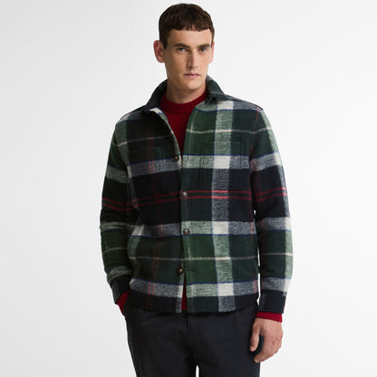Barbour Woodlane Brushed Check Overshirt Evergreen Tartan
