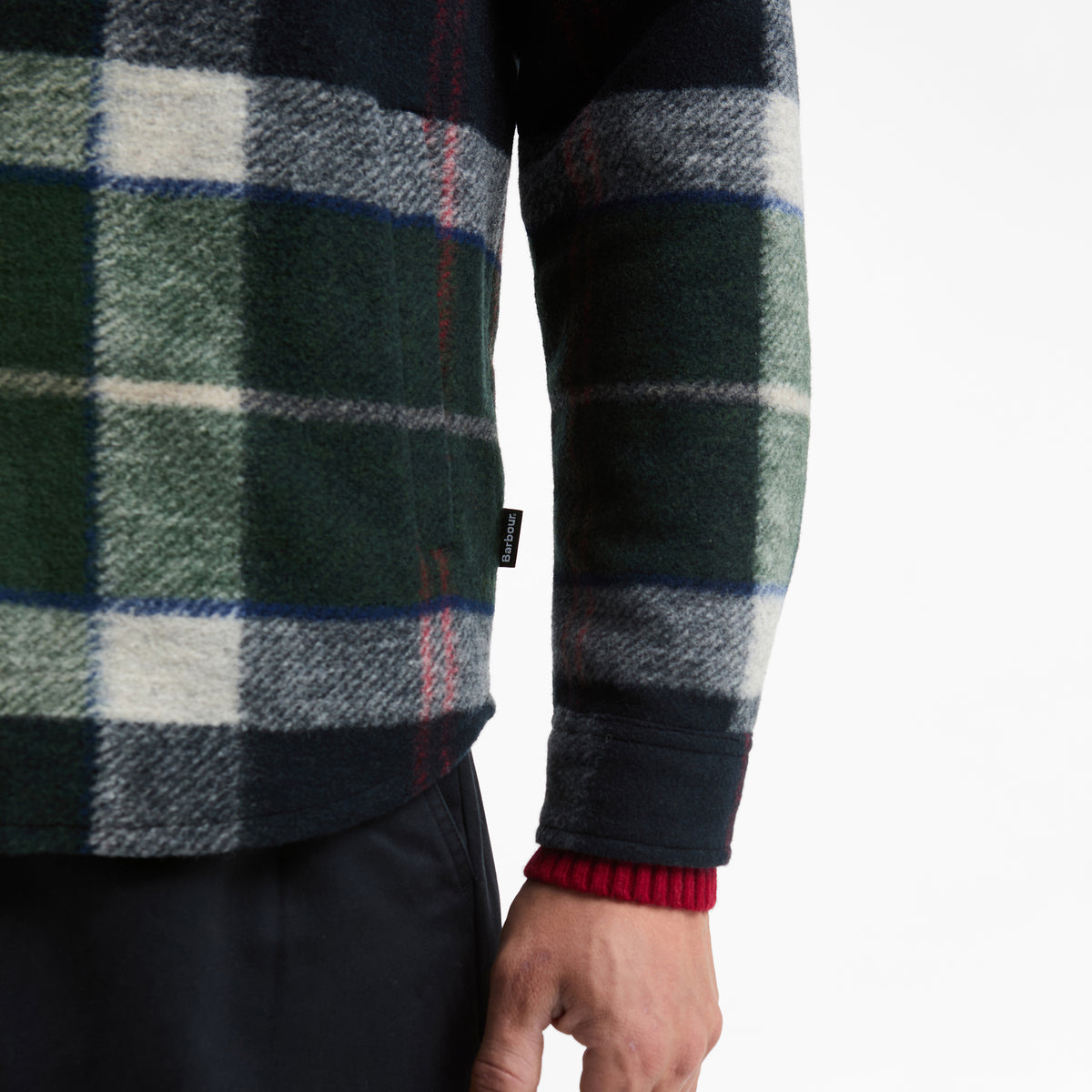 Barbour Woodlane Brushed Check Overshirt Evergreen Tartan