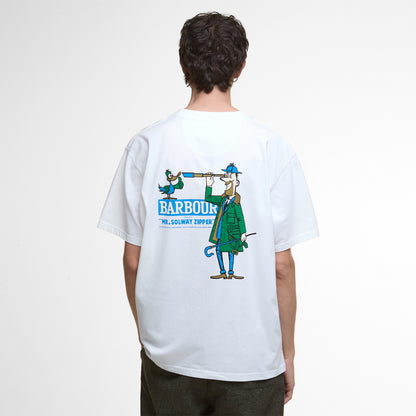 Barbour 'Mr Solway' Oversized Graphic T-Shirt White