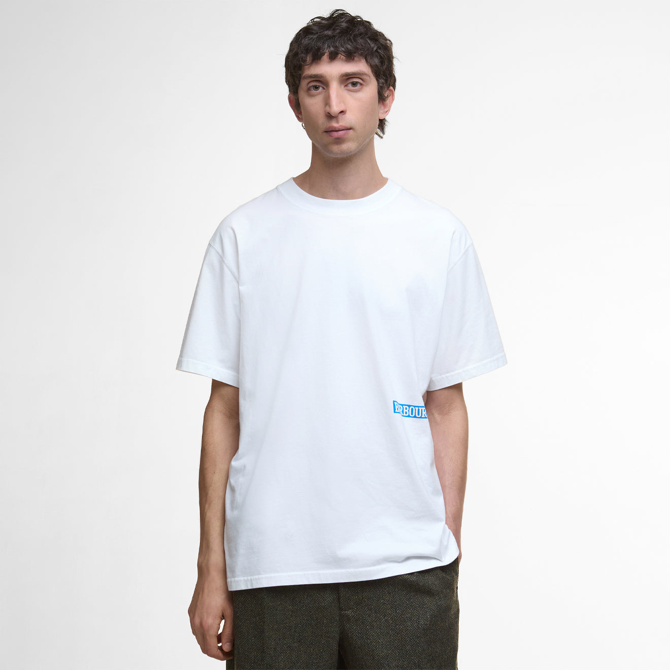 Barbour 'Mr Solway' Oversized Graphic T-Shirt White