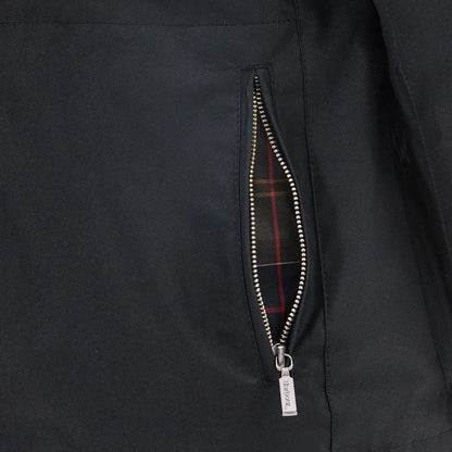 Barbour Beacon Sports Wax Jacket Black - The Sporting Lodge