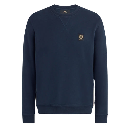 Belstaff Cotton Fleece Sweatshirt Dark Ink - The Sporting Lodge