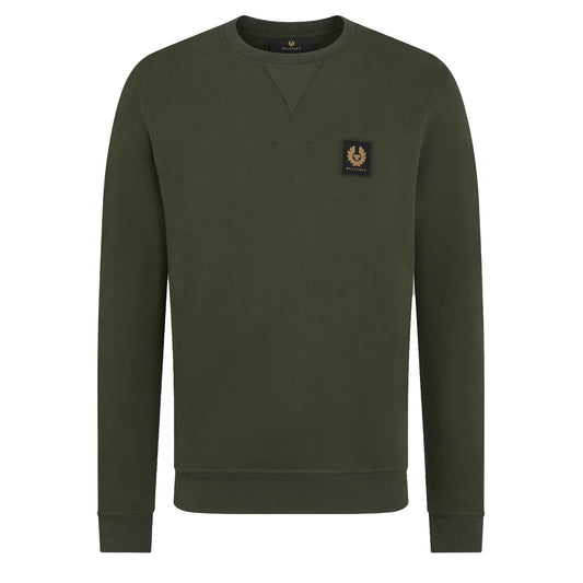 Belstaff Cotton Fleece Sweatshirt Tile Green - The Sporting Lodge