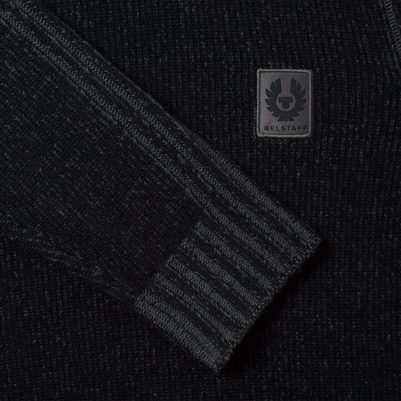 Belstaff Seasonal Watch Crewneck Jumper Black / Tornado Grey - The Sporting Lodge