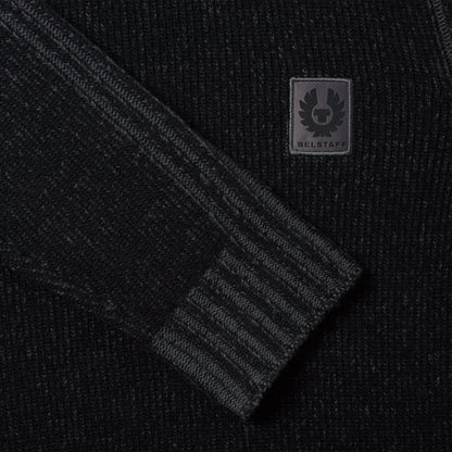 Belstaff Seasonal Watch Crewneck Jumper Black / Tornado Grey - The Sporting Lodge