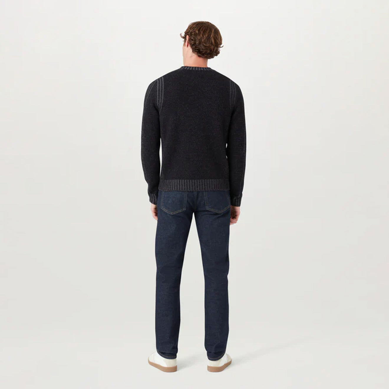 Belstaff Seasonal Watch Crewneck Jumper Black / Tornado Grey - The Sporting Lodge