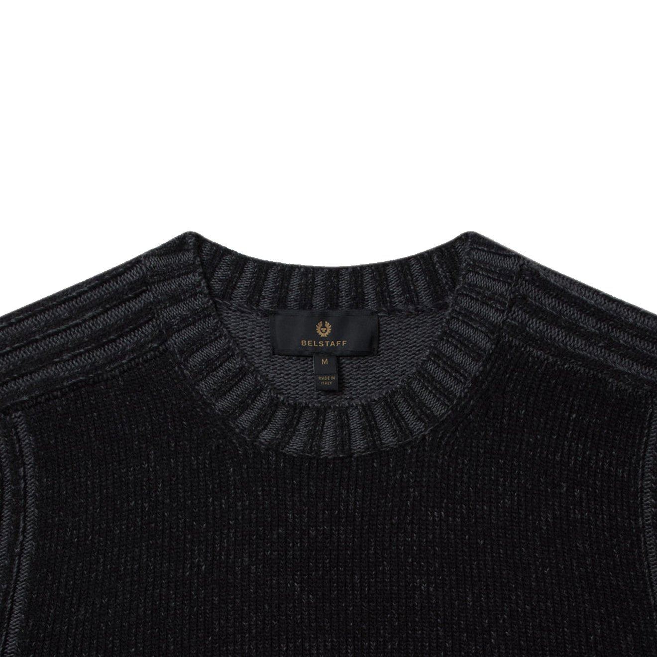 Belstaff Seasonal Watch Crewneck Jumper Black / Tornado Grey - The Sporting Lodge