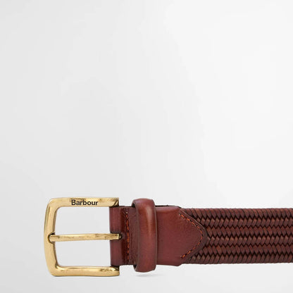 Barbour Stretch Leather Belt Brown