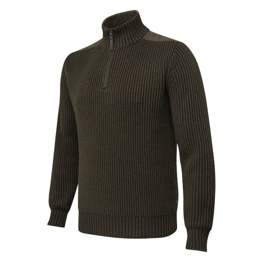 Beretta Dover Half Zip Tech Sweater Moss / Brownbark - The Sporting Lodge