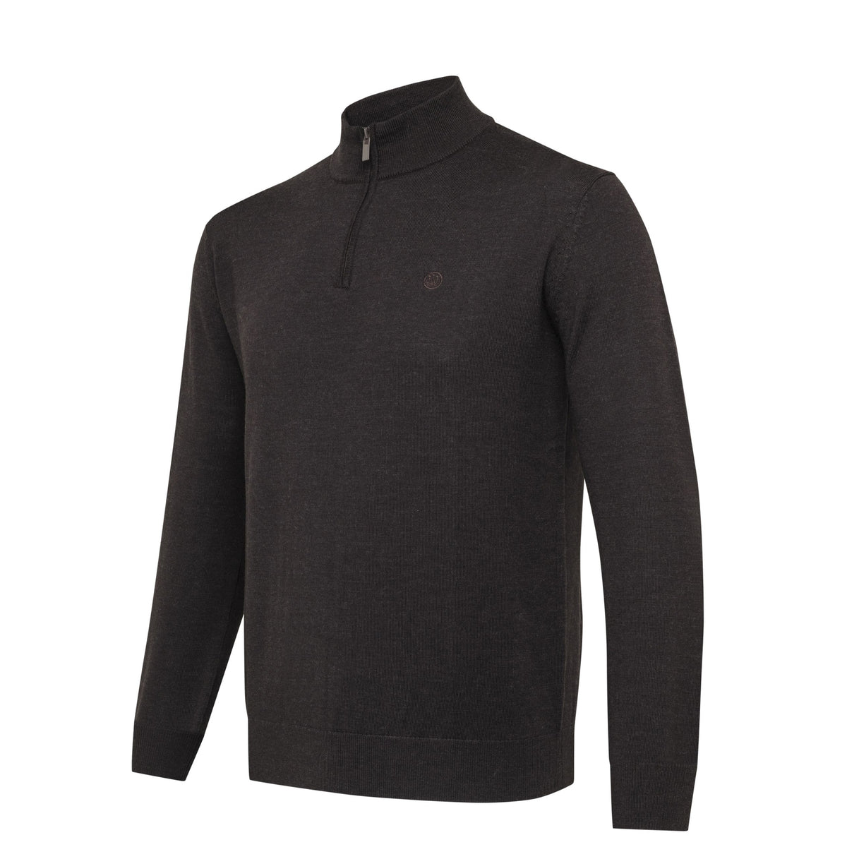Beretta Merino Half Zip Sweater Brown Bark