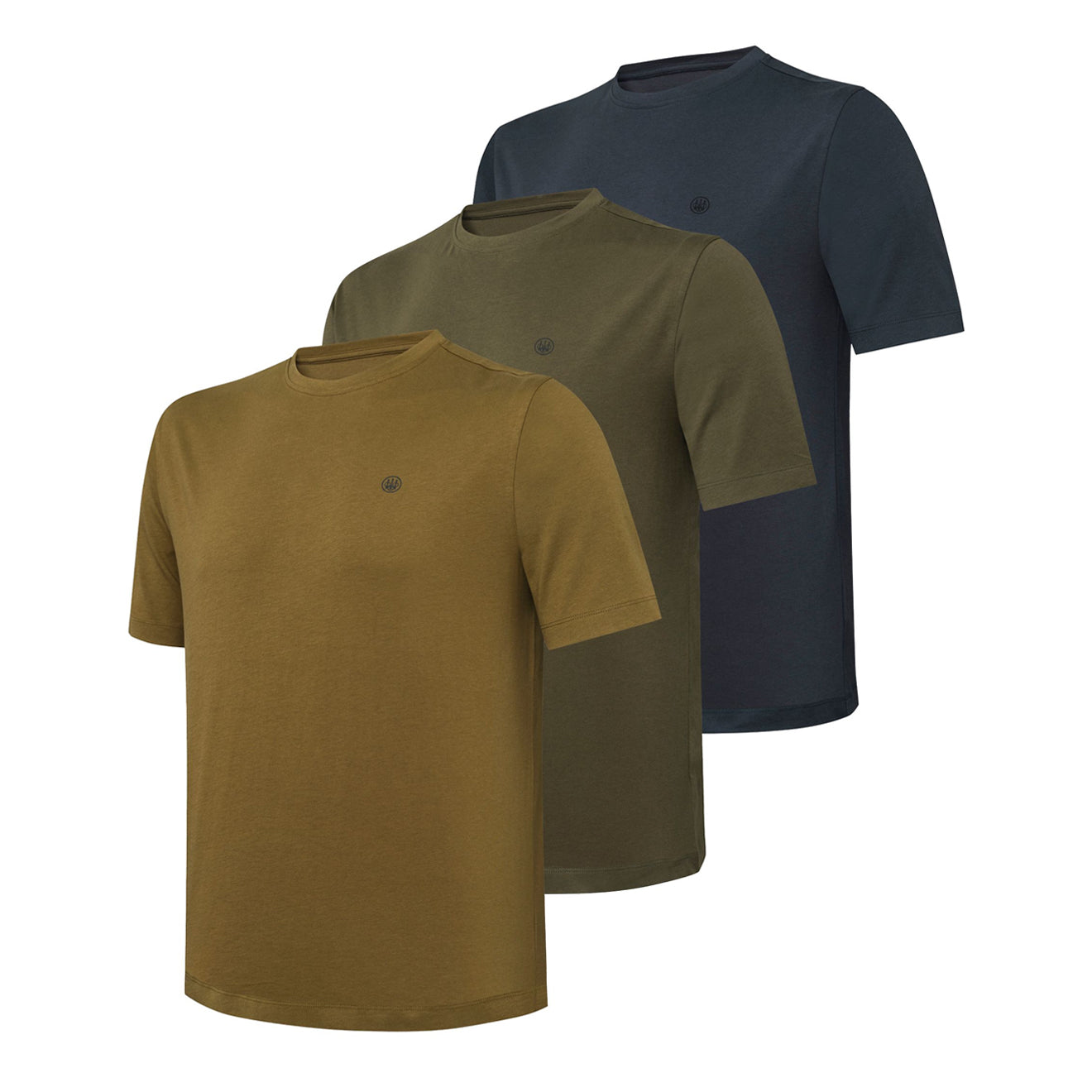 Beretta Set Of 3 Corporate T-Shirts Green Stone / Ebony / FDE