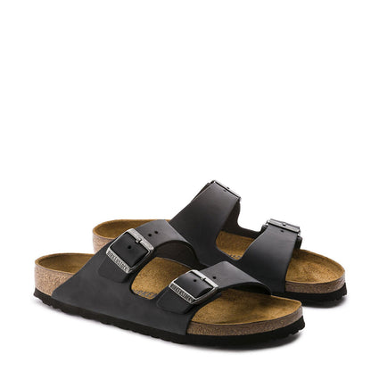 Birkenstock Arizona Regular Sandal Oiled Leather Black - The Sporting Lodge