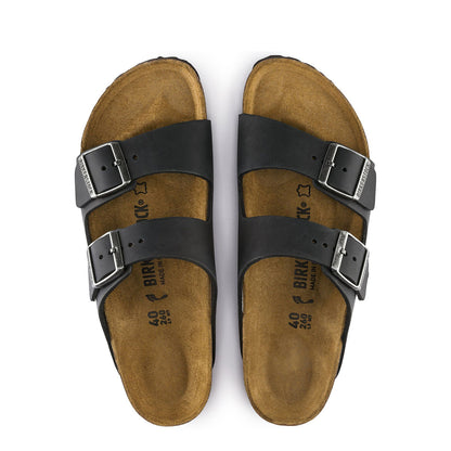 Birkenstock Arizona Regular Sandal Oiled Leather Black - The Sporting Lodge