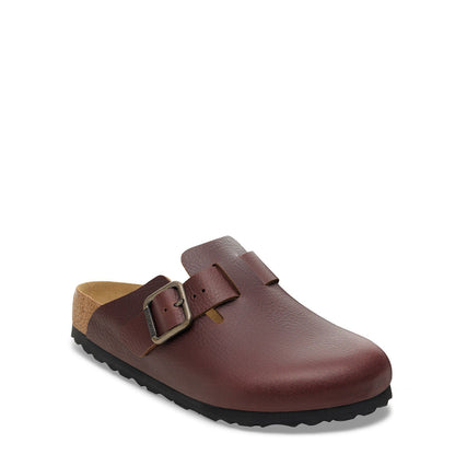 Birkenstock Boston Natural Leather Reg Fit Vintage Wood Roast