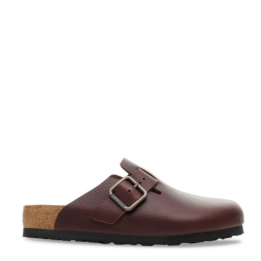 Birkenstock Boston Natural Leather Reg Fit Vintage Wood Roast