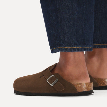 Birkenstock Boston Suede Leather Sandal Carafe Tonal FB