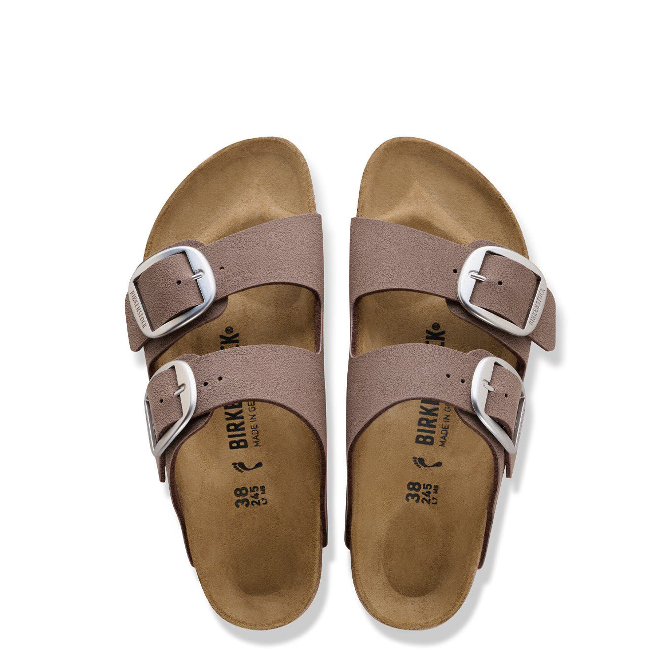 Birkenstock Womens Arizona Big Buckle Nubuck Sandal Mocca