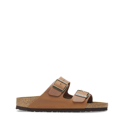 Birkenstock Womens Arizona Oiled Leather Narrow Sandal Cognac - The Sporting Lodge
