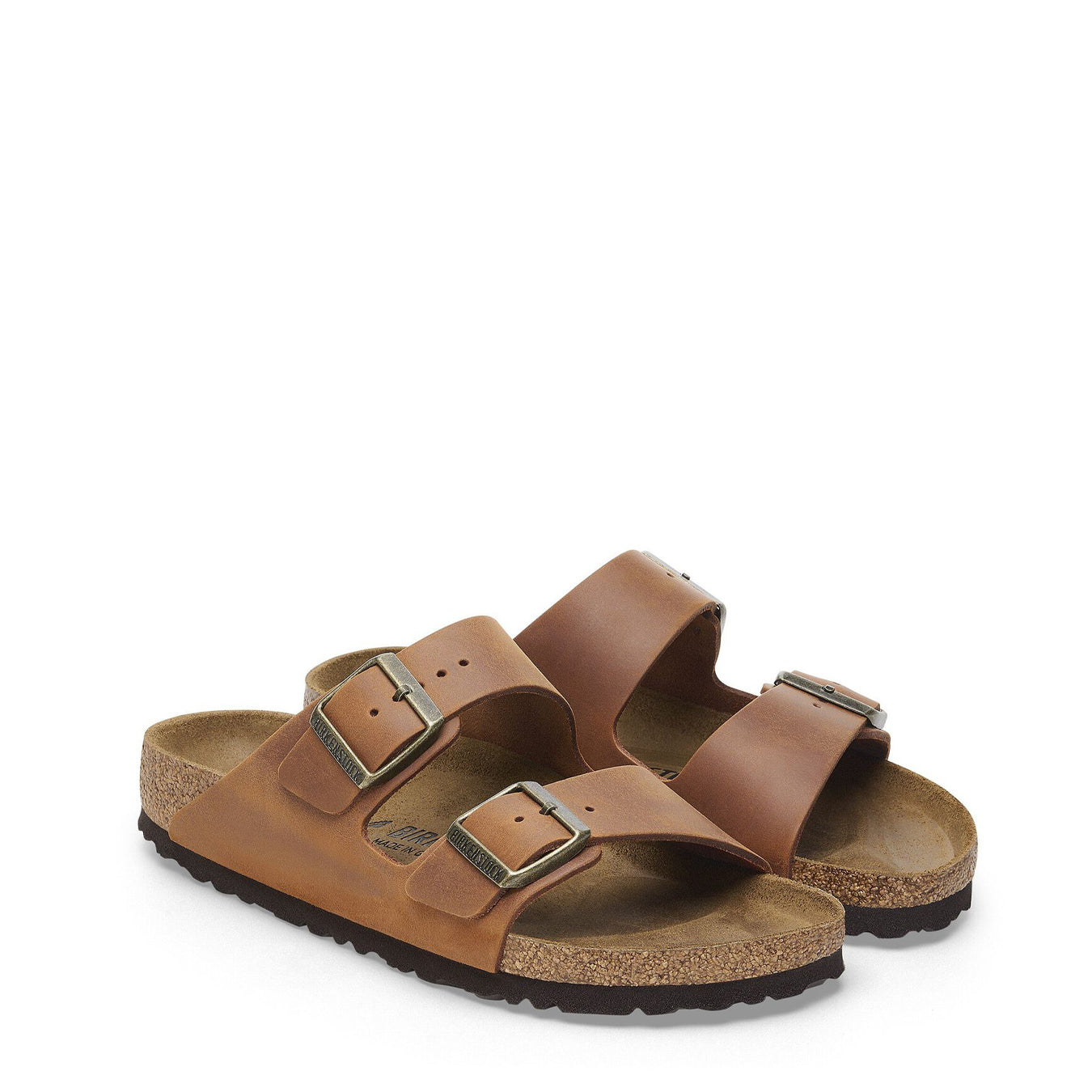 Birkenstock Womens Arizona Oiled Leather Narrow Sandal Cognac - The Sporting Lodge