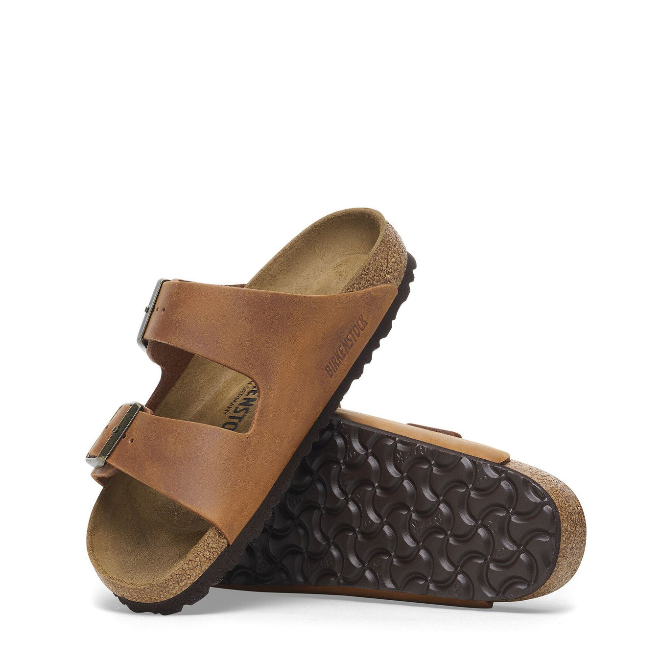 Birkenstock Womens Arizona Oiled Leather Narrow Sandal Cognac - The Sporting Lodge
