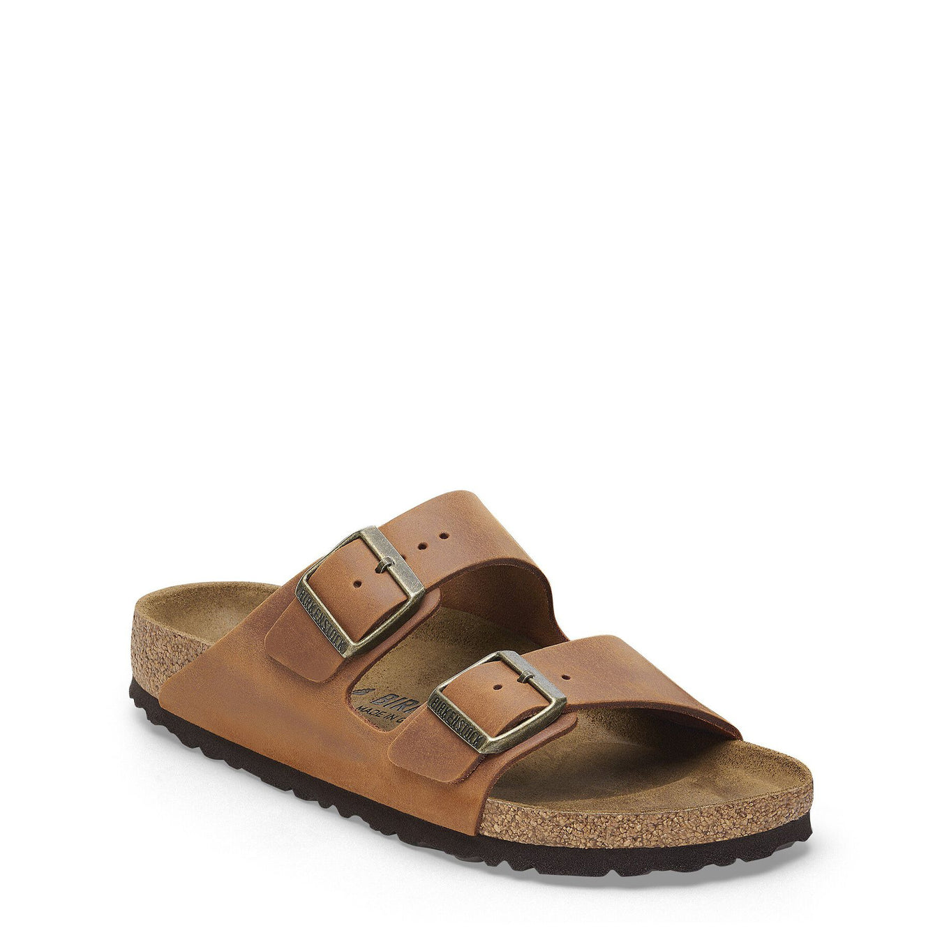 Birkenstock Womens Arizona Oiled Leather Narrow Sandal Cognac - The Sporting Lodge