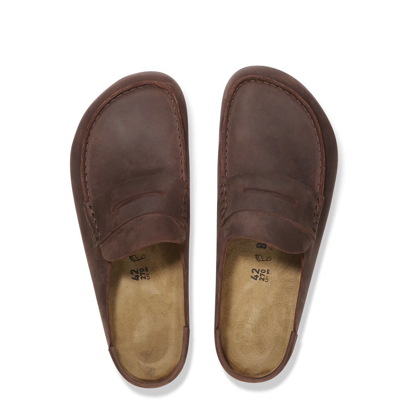 Birkenstock Womens Naples Wrapped Oiled Leather Shoe Habana