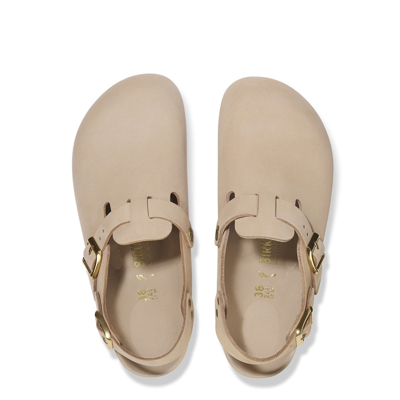 Birkenstock Womens Tokio II Nubuck Leather Narrow Fit Sandcastle