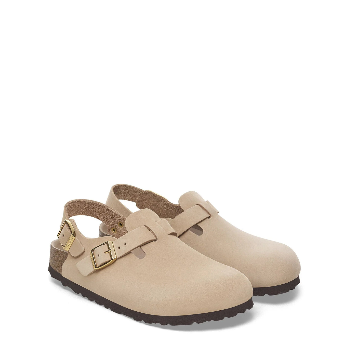Birkenstock Womens Tokio II Nubuck Leather Narrow Fit Sandcastle