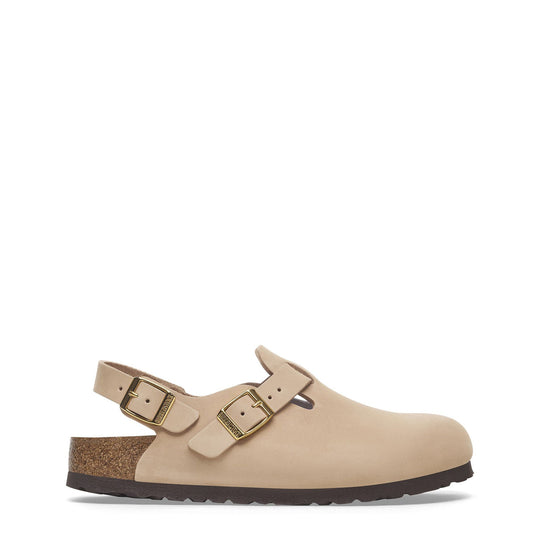 Birkenstock Womens Tokio II Nubuck Leather Narrow Fit Sandcastle